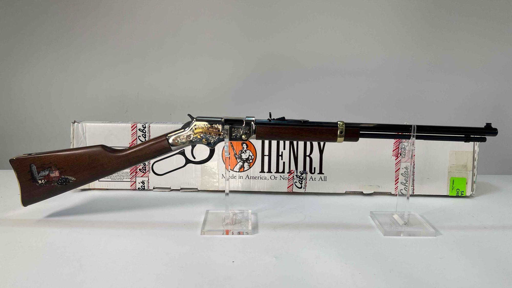 NIB Henry Reaping Arms H004AF .22 S/L/LR Lever Action Rifle thumbnail